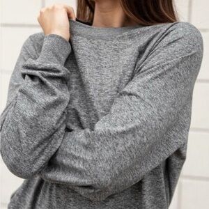 Feat Gray Knit Crewneck Sweater